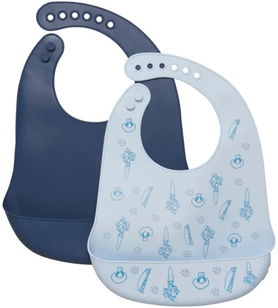 Silikoninen ruokalappu (2-pakkaus) - 746 - YKSI KOKO